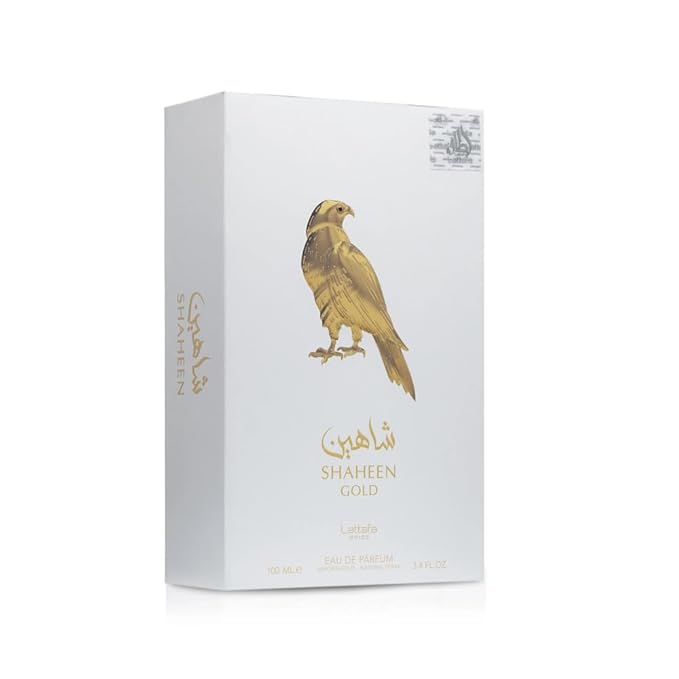 Lattafa Perfumes Shaheen Gold for Unisex Eau de Parfum Spray, 3.4 Ounce