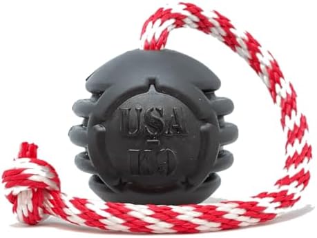 SodaPup USA-K9 Magnum Stars & Stripes – Dog Tug Toy, Chew Toy, & Treat Dispenser Made in USA from Our Most Durable Non-Toxic, Pet-Safe, Food Safe, Natural Rubber Material for Bonding, Exercise, & More