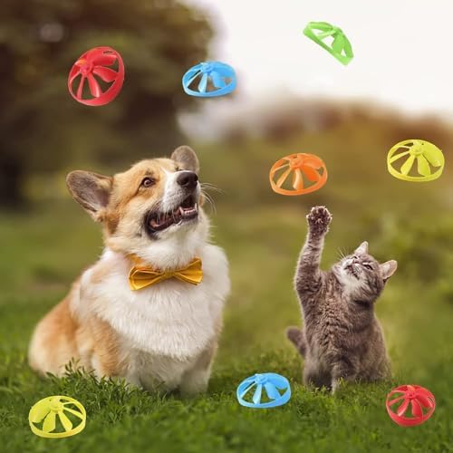 LAPOHI 17 PCS Cat Fetch Toy with Colorful Flying Propellers Set, Cat Playing Tracking Interactive Toys for Kitten Indoor and Outdoor Chasing Training Hunting