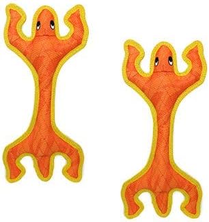 Tuffy® - DuraForce® : 2 Pack Lizard Dog Toy: Ultra Durable Plush Toy with Multiple Layers & Reinforced Seams, Washable and Floats, DuraForce® Construction