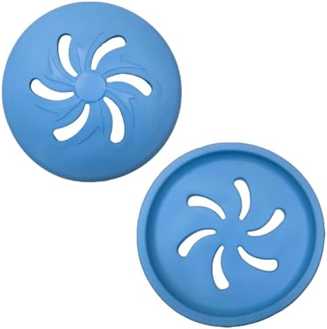 Dog Flying Disc Large EVA Material Pet Toy Outdoor Fetch Training Disc Durable Bite Resistant Safe on Teeth Lightweight Floating Interactive Disc (Blue)