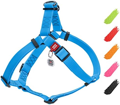 WAUDOG Waterproof Dog Harness with QR Code Tag & Metal Clasp