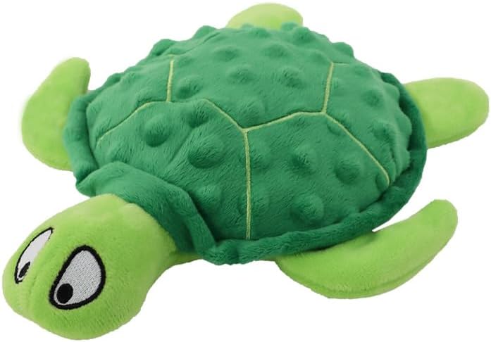 Plush Turtle Dog Toy with Squeaker for Small Dogs and Puppies