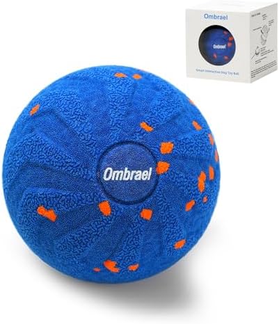 Ombrael Smart Interactive Dog Toys-Ball, Automatic Moving Bouncing Spinning, Washable Chew-Resistant to Keep Them Busy, for Medium Large Bored Dogs Indoor Outdoor Play