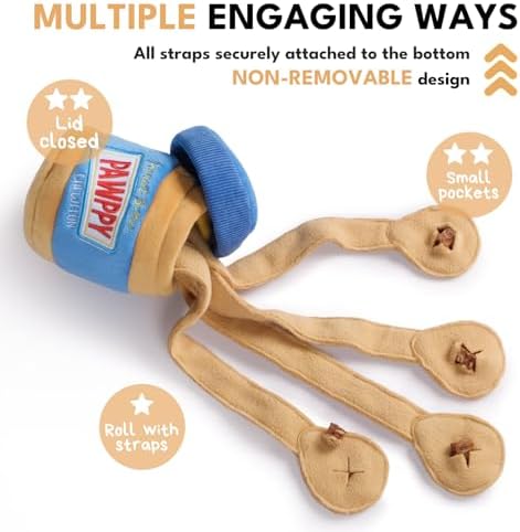 CHEWFFON Interactive Dog Enrichment Toy, Crinkle & Snuffle Puppy Toys