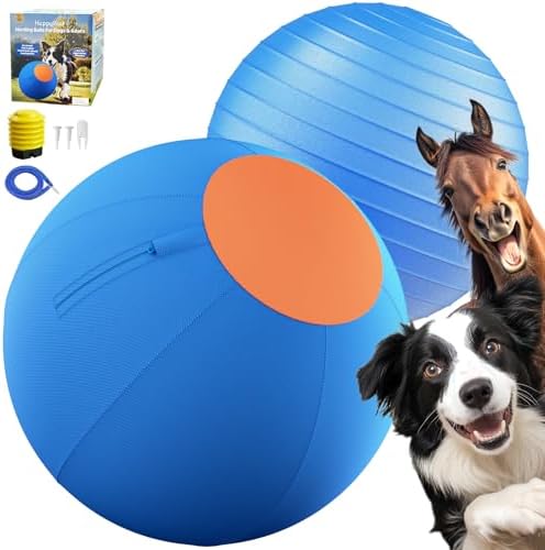 Happypaw 3.0 2026 Upgrade 18'' Herding Ball for Dogs – Enhanced Chew Resistance & Heavy-Duty Material, Dog Toy Agility Equipment for Australian Shepherds,Collies, Includes 5 Repair Patches