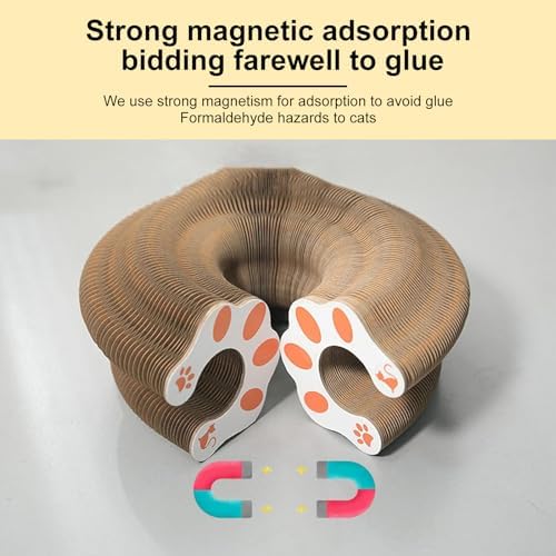 Kitty Curls Cat Toy,Cat Scratcher for Grinding Claw Cardboard Cat Toys