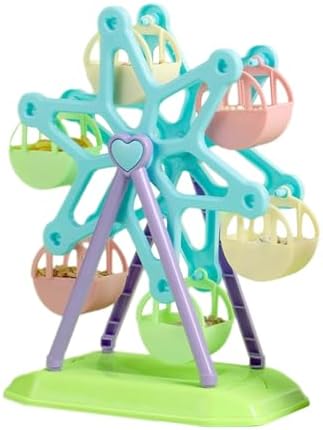 Parakeet Feeder, Bird Ferris Wheel Toy, Bird Toys for Parrots, Rotating Perch Foraging Interactive Feeder for Brain Game Smaller Bird