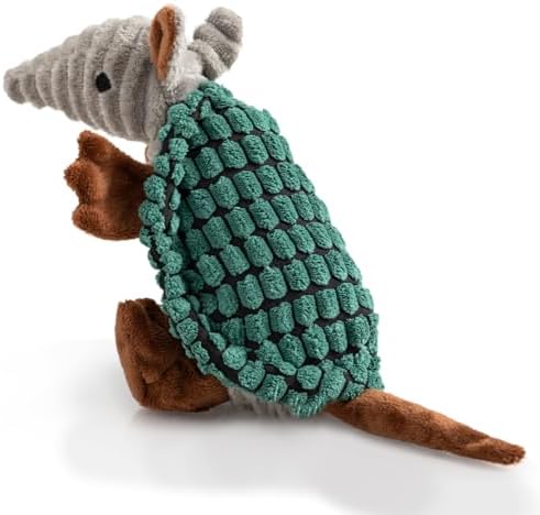 Hollypet Armadillo Squeaky Puppy Dog Toys for Small Medium Dogs, 8"