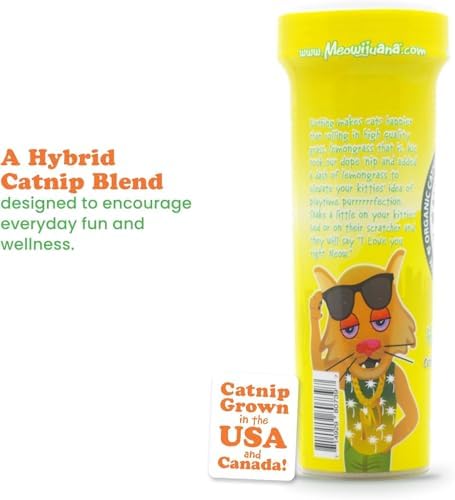 Meowijuana Get Silly Furry Fiend & Catnip Bundle | Refillable Plush + Blend
