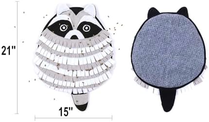 Pet Snuffle Mat Dog Foraging Food Mats Interactive Feeding Puzzle Toy Animal Design Fleece Slow Feeder Treat Dispenser for Dogs Rabbits Guinea Pigs (Raccoon)