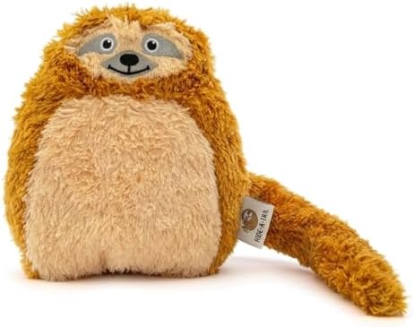 Guru Hide-A-Tail Sloth Plush Dog Toy - Interactive Puzzle Toy with Treat Pocket - Squeaky Crinkle Dog Toy for Tug and Fetch - Soft Durable Plush - Medium Size