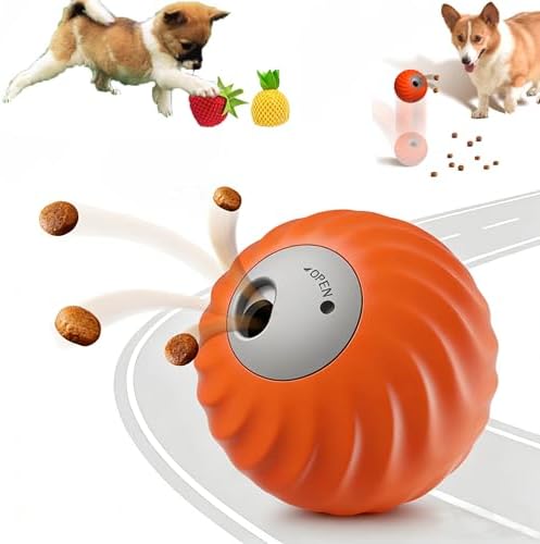 Interactive Dog Toys for Small Dogs – Peppy Pet Ball & Active Rolling Puppy Toys to Keep Them Busy, Daily Training Interactive Puppy Toys Treat Dispensing Puzzle for All Dogs