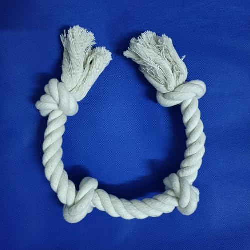 2-Pack 20” Heavy-Duty Dog Rope Toys for Strong Chewers – 4-Knot Tug & Chew Toy for Medium & Large Dogs – Safe, Indoor & Outdoor, Washable Cotton Dental Play Toy