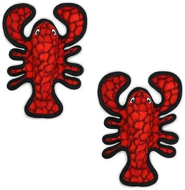TUFFY® - 2 Pack Original : Lobster Dog Toy : : Ultra Durable Plush Toy with Multiple Layers & Reinforced Seams, Washable and Floats, Original Construction