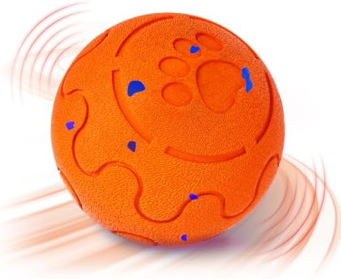 Interactive Dog Ball Toy, Smart Dog Toy for Medium and Large Dogs, Automatic Moving Rotating & Bouncing Ball, Durable E-TPU Material, IP54 Waterproof, Motion-Activated Dog Toy for Active Dogs
