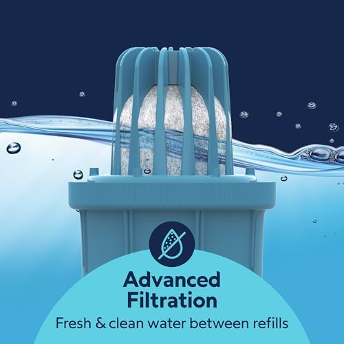 Petmate Replendish Gravity Dog Waterer, 0.5 Gal, Microban, 2 Filters