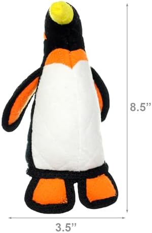 TUFFY® - 2 Pack Original : Penguin Dog Toy : Ultra Durable Plush Dog Toy with Multiple Layers & Reinforced Seams, Washable and Floats, Original Construction