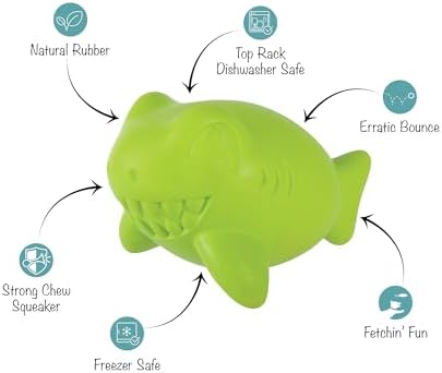 Fringe Studio Catch YA Later Lime Rubber Dog Toy, Pet Shop Collection (518048)
