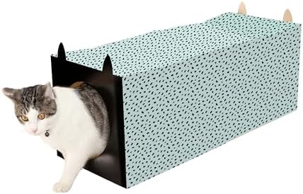 Kitty City Paper Bag Scratchers for Cats, Blue Paper Bag Tunnel Scratcher
