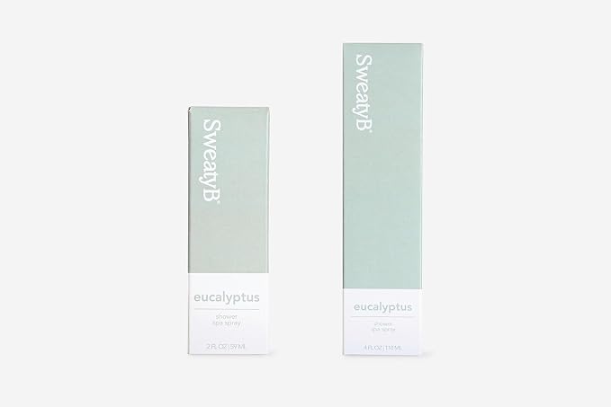 SweatyB® Eucalyptus Shower Spray – 100% Pure Eucalyptus Essential Oil Shower Mist for Sauna & Steam Room – Natural Aromatherapy for Stress & Sinus Relief – Vegan – Made in USA – 4 oz