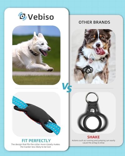 iOS Smart GPS Dog Collar, Mini Pet Activity Tracker No Monthly fee 2 Pack | iOS pet GPS tracker, no monthly fee, Apple Find My compatible, anti-lost, for dogs, cats, kids, vehicles, items.