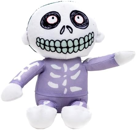 Buckle-Down Disney Squeaky Plush Dog Toy for Large, Medium & Small Dogs, The Nightmare Before Christmas Barrel Full Body Pose, 2.5" x 5.0"