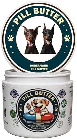 Peanut Butter Dog Pill Wrap - Dobermann Label