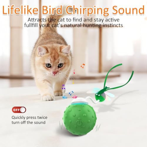 Interactive Cat Toy Ball,Fast Moving Cat Stimulation Toys For Indoor Cats