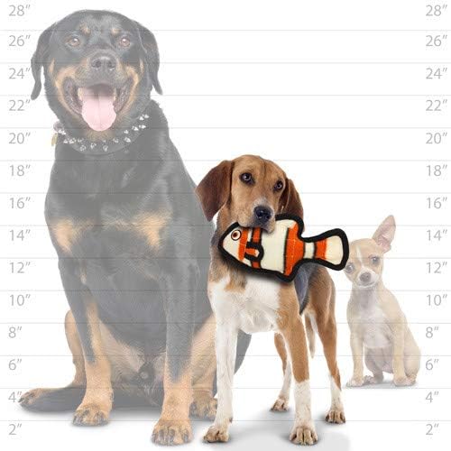 TUFFY® - 2 Pack Original : Fish Dog Toy : : Ultra Durable Plush Toy with Multiple Layers & Reinforced Seams, Washable and Floats, Original Construction