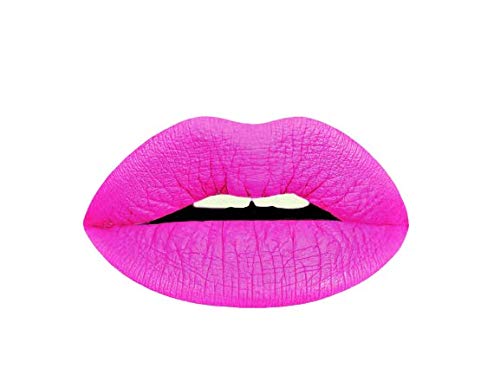 Aromi Bright Pink Matte Liquid Lipstick | Long-Lasting, Magenta Fuchsia Lip Color for Women, Blue Undertones, Vegan, Waterproof (Pink Peonies)