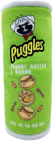 Huxley & Kent Power Plush Squeaky Dog Toy, Puggles Can, Small