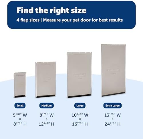 PetSafe Freedom Replacement Pet Door Flap, Non-Toxic Material, Size XL | Weather-Resistant Flap W/ Magnetic Closure, 13 5/8" x 24 3/8" Opening, Fits PetSafe Extreme Weather & Wall Doors