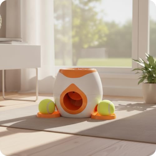 Treat Dispensing Toy Brain Exercise Treat Dispenser Boredom Relief, Style to 1, Orange