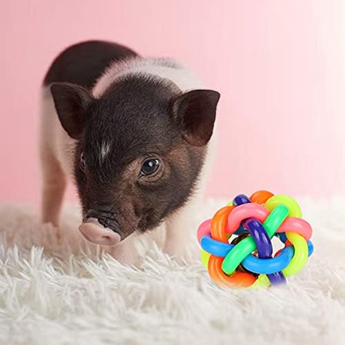 GLOGLOW Rubber Ball Toy, 3in with Bell