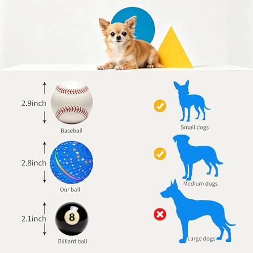 Smart Interactive Dog Toys Ball-Automatic Bouncing,3 Play Modes,E-TPU Material&Bite-Resistant,IP54 Waterproof，Automatic Rolling Balls Toy with Colorful Lights for Small Medium Dogs to Keep Them Busy