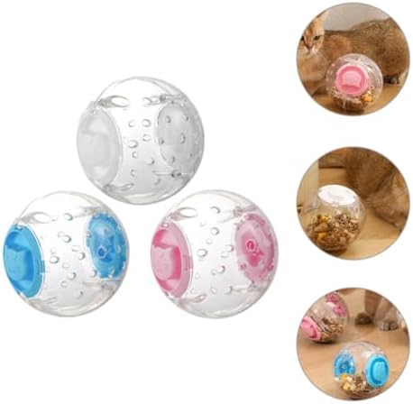 Toddmomy Treat Material Balls Cats Interactive for Dispensing 3pcs Pet, Abs Food Dispensing for Playing and Reward, Sturdy Snack Dispenser and Dogs for Indoor and Outdoor Use