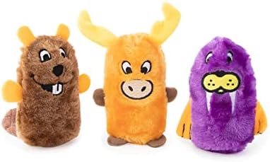 ZippyPaws Squeakie Buddies No Stuffing Dog Toys to Keep Them Busy - Pack