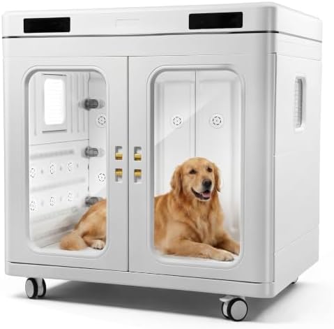 430L Smart Pet Dryer Box: for Large Breeds up to 130 lbs & Multi-Pet Homes | 26-Vent 360° Gentle Dry | <40dB Ultra-Quiet | Negative Ion Care | Foldable All-Season Cabin