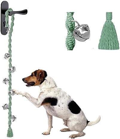 Dog Bells to Go Outside, Potty Training Bell, Handmade, Adjustable | Handmade with Premium Yarn, Twisted Style, Clear Jingle, Dog Potty Bell, Dog Door Bell.