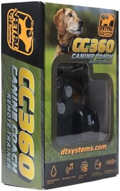 DT SYSTEMS CC360 Canine Coach 360 Waterproof Adjustable Remote Dog Training E-Collar, 360-Yard Range, 15 Stimulation Levels & Beeper, Charger Included