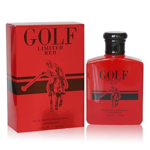 A CENTER Golf Limited Red Cologne for Men/Eau de Parfum Natural Spray 3.4 Fl Oz Perfume for Men Suitable for All Skin Type Fragrance Daily Used