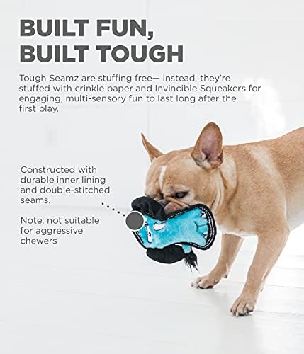Outward Hound Tough Seamz Elephant Plush Dog Toy, Small