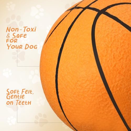 Vinsot 3 Pack 9.5" Large Dog Toy Balls Set Interactive Pet Toys Dog Toy Sports Balls Chew Oversize Felt Training Fetch Ball for Small Medium Large Dogs Outdoor Play