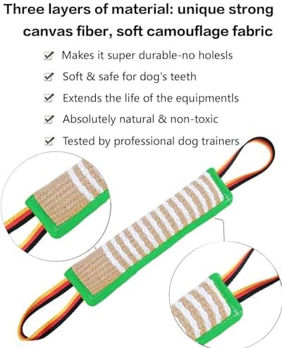 Clysoru Dog Tug Toy Tough Jute Bite Pillow Lasting Training Equipment Puppy to Large Dogs Interactive for Large and Small