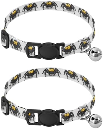 Cartoon Animals Funny Soft Polyester Pet Collar, 2 Pack Bell Collar for Small Dogs
