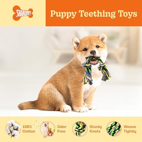 Puppy Teething Toys for Small Dogs, 5 Pack Cotton Puppy Dog Rope Toy