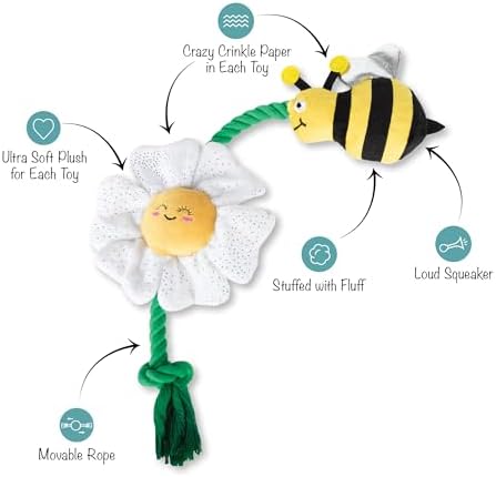 Fringe Studio I’M Pollen for You Plush Dog Toy, Pet Shop Collection (314432)