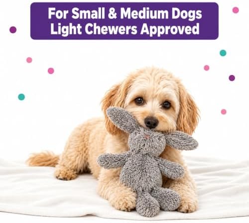 SPOT Cuddle Bunnies Dog Toy - Soft, Plush Fabric Dog Toy with Squeaker, Perfect for Cuddling, Great for Dogs and Puppies of All Ages, Medium to Large Breeds - 13" Rabbit, Assorted Colors
