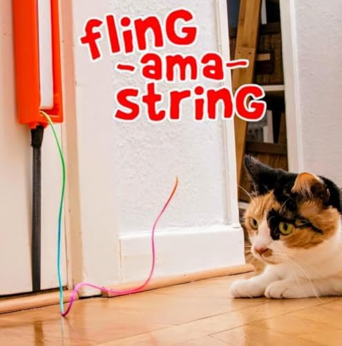 Moody Pet Interactive Cat Toy for Indoor Cats – Fling-AMA-String Automatic, Moving, Flying String Toy for Cats – Battery Operated, Door Hanging Exercise Toy for Kittens & Adult Cats